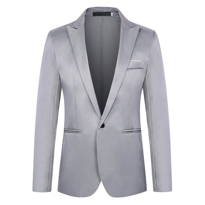 Blazer Coreano Slim Fit de Un Botón para Hombre - Image 3