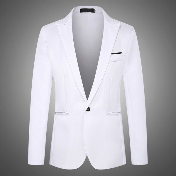 Blazer Coreano Slim Fit de Un Botón para Hombre