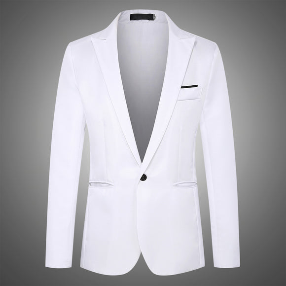 Blazer Coreano Slim Fit de Un Botón para Hombre
