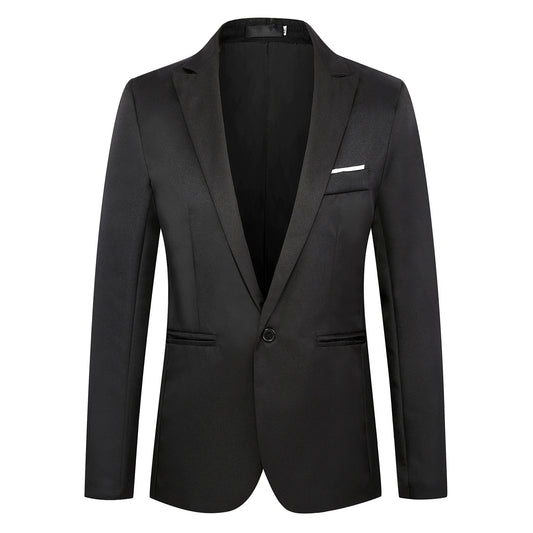 Blazer Coreano Slim Fit de Un Botón para Hombre