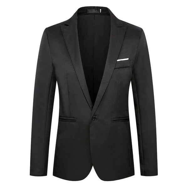 Blazer Coreano Slim Fit de Un Botón para Hombre