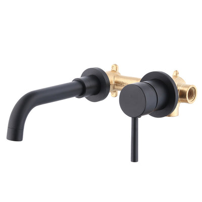 Grifo de Lavabo Empotrado Negro Mate - Diseño Minimalista Recesado - Image 15