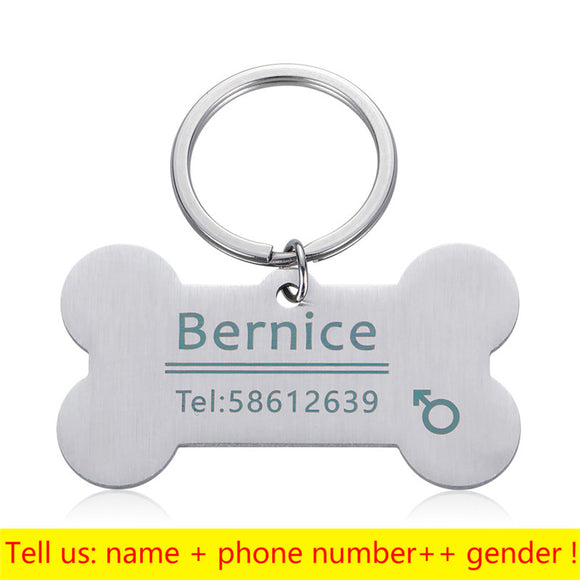 Collar de Perro Personalizado con Placa de Identificación Antiextravío