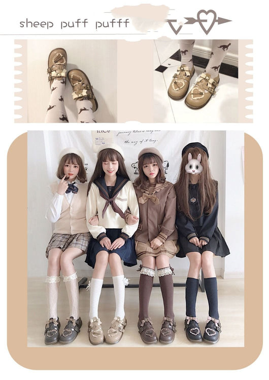 Zapatos Lolita Retro con Lazo de Terciopelo y Punta Redonda Estilo Japonés - Image 10
