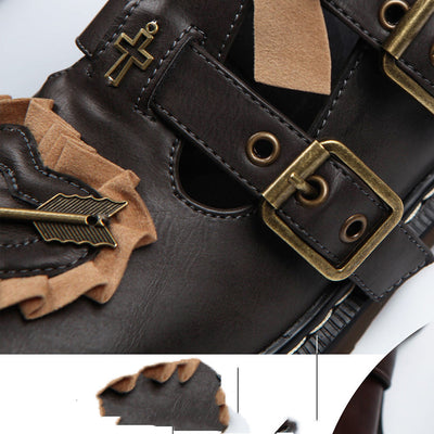 Zapatos Lolita Retro con Lazo de Terciopelo y Punta Redonda Estilo Japonés - Image 9