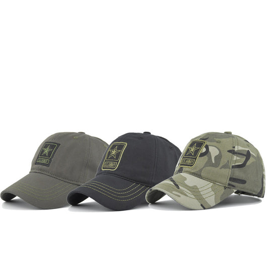 Gorra de Béisbol Camuflaje Ejército U.S. con Bordado Pentagrama - Lona Resistente