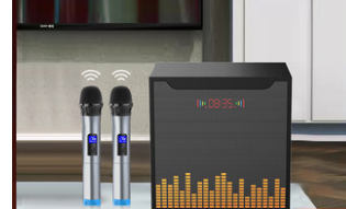 Sistema de Karaoke Familiar Amoi con Micrófono Inalámbrico para Sala de Estar - Image 7