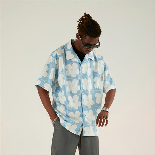 Camisa Casual de Cuadros con Estampado Floral - Image 8