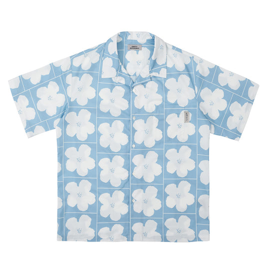 Camisa Casual de Cuadros con Estampado Floral