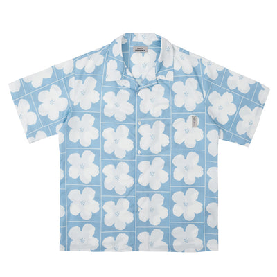 Camisa Casual de Cuadros con Estampado Floral
