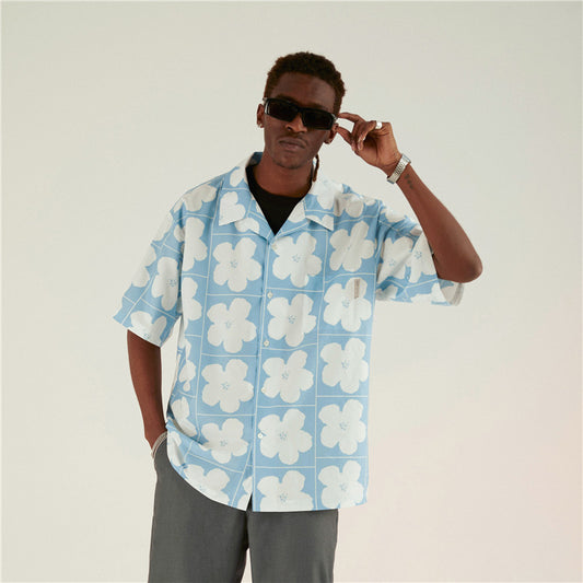 Camisa Casual de Cuadros con Estampado Floral - Image 2