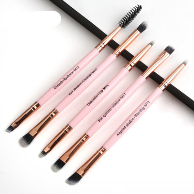 Set de 5 Brochas Dobles para Ojos y Pestañas Maange - Maquillaje Profesional - Image 8