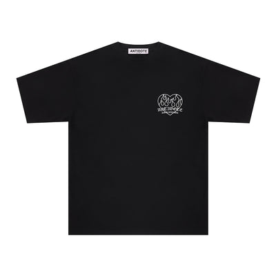 Playera de Pareja Estampado Corazón Llama