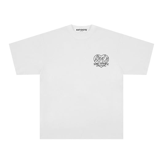 Playera de Pareja Estampado Corazón Llama - Image 2