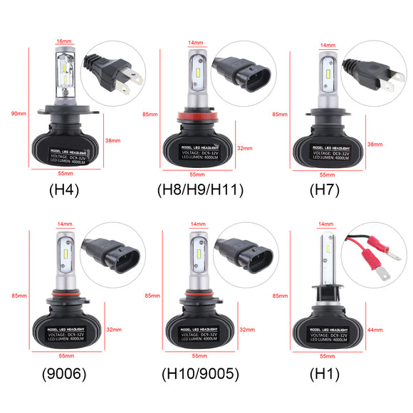 Faro LED S1-CSP Luces de Cruce y Carretera Integradas H4/H7/9005