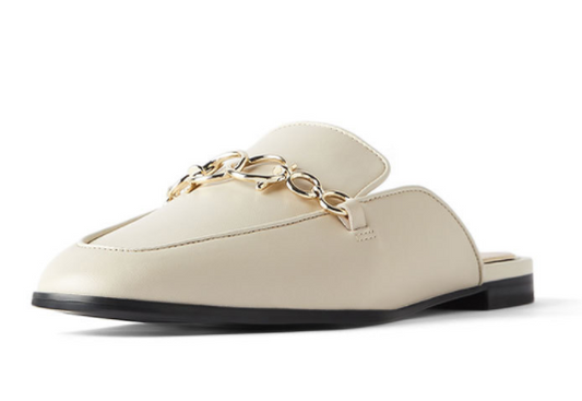Pantuflas Tipo Mocasín de Cuero Oveja Nude para Mujer - Image 2