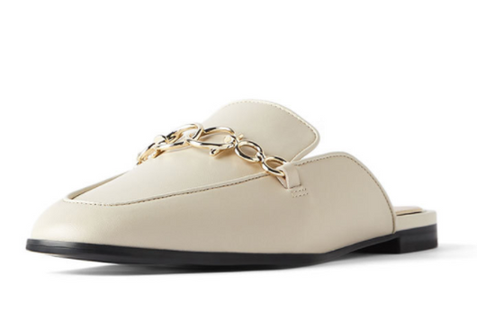 Pantuflas Tipo Mocasín de Cuero Oveja Nude para Mujer - Image 2