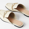 Pantuflas Tipo Mocasín de Cuero Oveja Nude para Mujer
