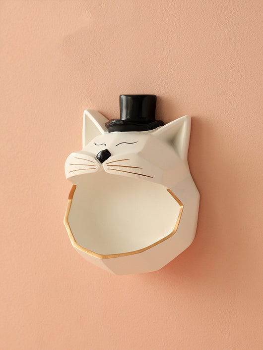 Organizador Mural Gato con Boca Grande - Caja de Almacenamiento Adhesiva sin Taladro - Image 4