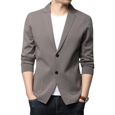 Cardigan Blazer Coreano para Hombre - Suéter Elegante Primavera Otoño - Image 10