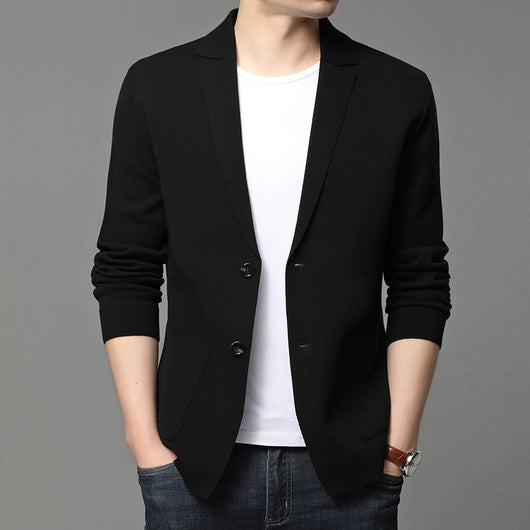 Cardigan Blazer Coreano para Hombre - Suéter Elegante Primavera Otoño