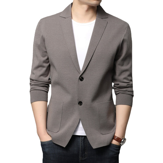 Cardigan Blazer Coreano para Hombre - Suéter Elegante Primavera Otoño - Image 5