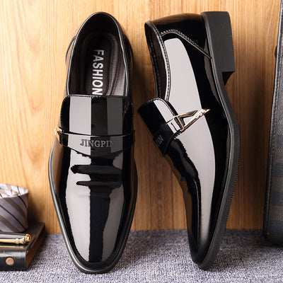 Zapatos de Cuero Italiano para Hombre - Mocasines Brillantes Punta Aguda - Image 10
