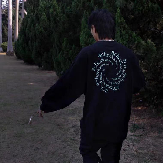 Sudadera Hombre Tide Vórtex Circular - Corte Holgado Casual Manga Larga - Image 2
