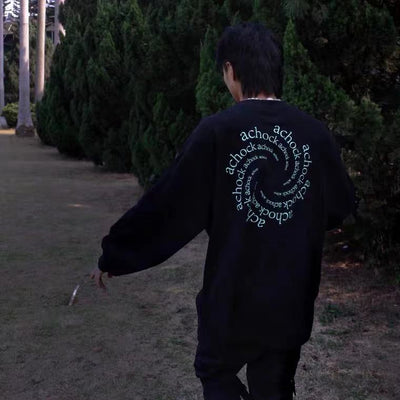Sudadera Hombre Tide Vórtex Circular - Corte Holgado Casual Manga Larga - Image 2