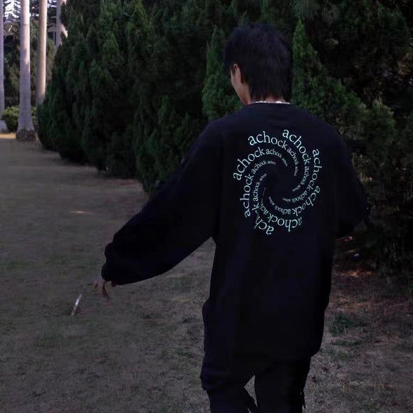 Sudadera Hombre Tide Vórtex Circular - Corte Holgado Casual Manga Larga