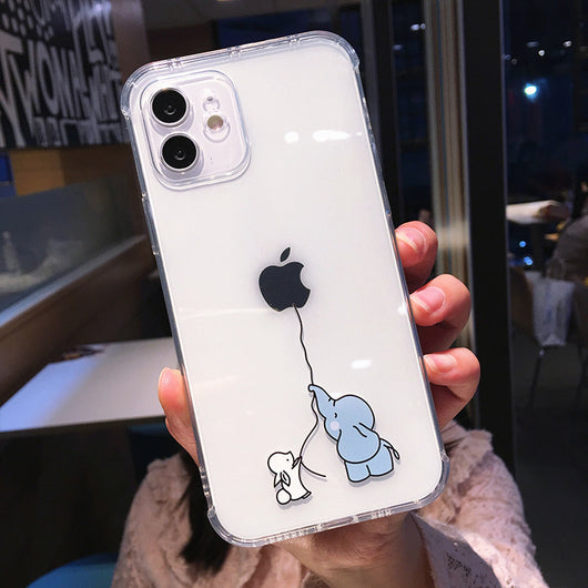 Funda Protectora Elefante Caricatura a Prueba de Caídas para Celular
