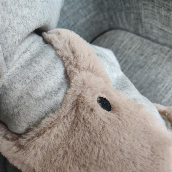 Vestido Cálido de Conejo Peluche para Primavera, Otoño e Invierno