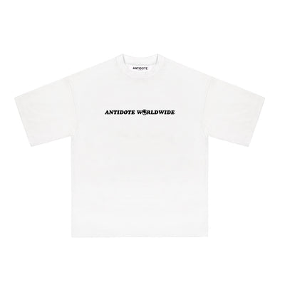 Camiseta de Algodón Estampado Blanco y Negro de Manga Corta - Image 2