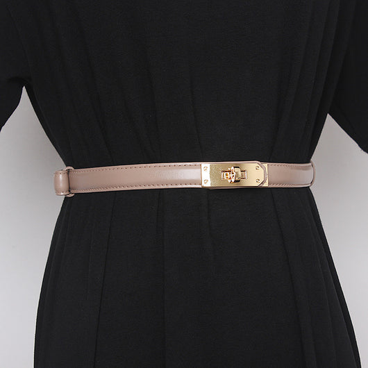Conjunto Elegante: Falda con Cinturón y Suéter para Mujer - Image 4