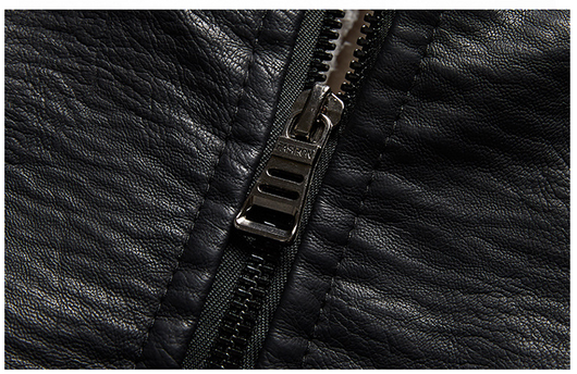 Chaqueta de Cuero Premium Grueso para Hombre - Talla Grande Confort - Image 10