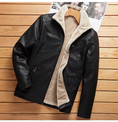 Chaqueta de Cuero Premium Grueso para Hombre - Talla Grande Confort - Image 11
