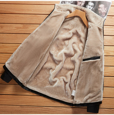 Chaqueta de Cuero Premium Grueso para Hombre - Talla Grande Confort - Image 8