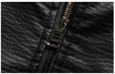 Chaqueta de Cuero Premium Grueso para Hombre - Talla Grande Confort - Image 3