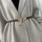 Cinturón Decorativo Ajustable para Vestidos y Abrigos - Diseño Elegante con Patrón de Cruz
