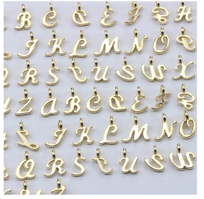 52 Dijes de Letras Antiguas en Oro - Colgantes Alfabeto Completo para Joyería DIY - Image 15