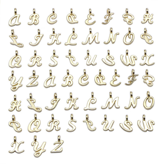52 Dijes de Letras Antiguas en Oro - Colgantes Alfabeto Completo para Joyería DIY - Image 6
