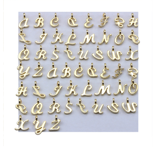 52 Dijes de Letras Antiguas en Oro - Colgantes Alfabeto Completo para Joyería DIY - Image 4