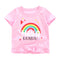 Camiseta de Algodón Puro para Niña - Manga Corta Verano