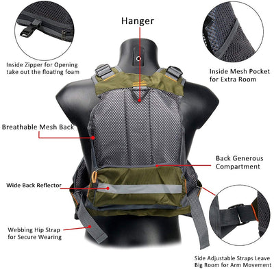 Chaleco de Seguridad y Supervivencia para Pesca y Deportes Acuáticos - Image 17