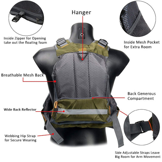 Chaleco de Seguridad y Supervivencia para Pesca y Deportes Acuáticos - Image 2