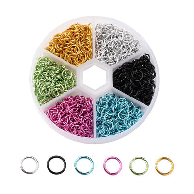 Set de Anillos Conectores Artesanales de Aluminio 6mm para Joyería DIY - Image 6