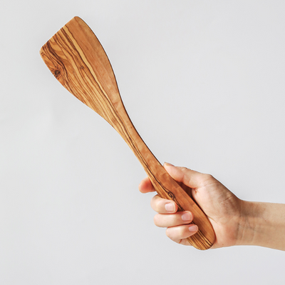 Espátula de Madera de Olivo con Mango Largo - Cuchara de Madera Maciza para Cocina - Image 7
