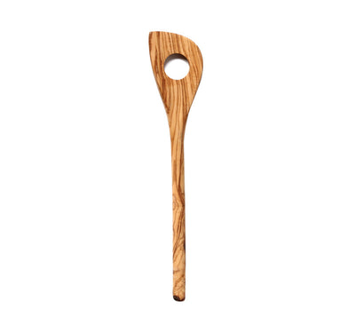 Espátula de Madera de Olivo con Mango Largo - Cuchara de Madera Maciza para Cocina - Image 3