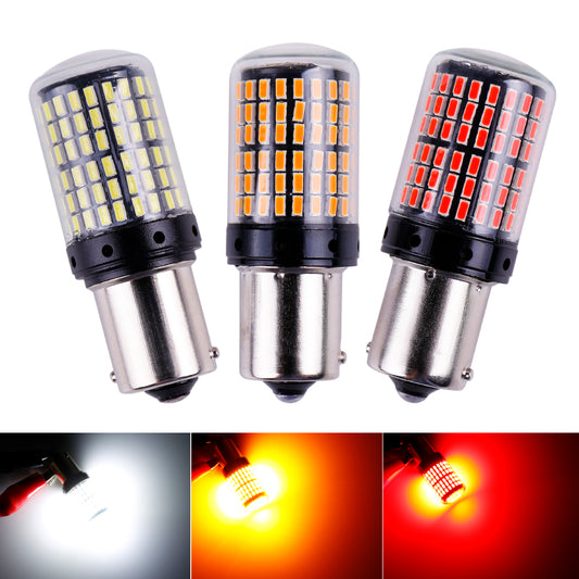 Foco LED Canbus 1156 144SMD para Frenos y Direccionales - Súper Brillante 12-28V