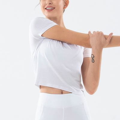Blusa de Yoga Deportiva Manga Corta para Mujer - Image 10